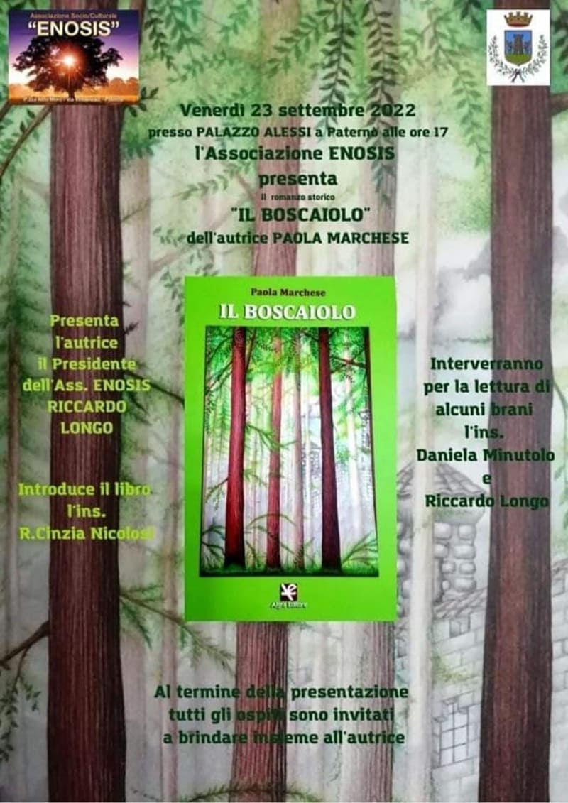 locandina presentazione libro il boscaiolo paola marchese