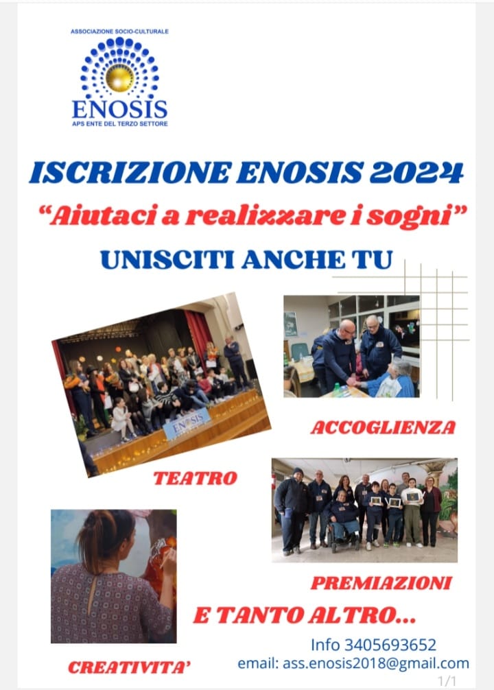 Campagna Tesseramento ENOSIS 2024
